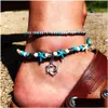 Anklets Böhmen för kvinnor Shell Starfish Turtle Tree of Life Elephant Sandals Shoes Beach Ankle Armband Fot smycken Drop Delivery DHCZ7