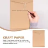 Emballage cadeau 10 pièces papier kraft portefeuille dossier enveloppe fichier corde document pochette organisateur fournitures de bureau chaîne cravate enveloppes fermeture