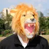 Party Supplies Open Mouth Lion Mask Halloween Latex Animal Headgear Bar Funny Props