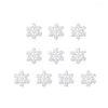 Party Decoration Christmas Snowflake Patches DIY Craft Cake Topper-Hairpin Appliques Supplies 10x