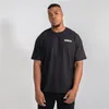 Koszulki męskie KOLOR Siłownia Tees Topy Fitness Męskie Oversize T Shirt Odkryty hiphopowy sweter Luźna odzież do kulturystyki z krótkim rękawem 230712