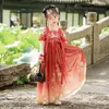 Vestidos de niña Hanfu Girls '2023 primavera mejorado Ru falda estilo chino antiguo bordado Tang Super inmortal vestido Kleider