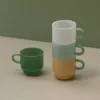 Tazze Tazze da tè Tazza di giada Vetro verde retrò Tazze da tè resistenti al calore Tazza da caffè in vetro Bicchieri Bere latte Acqua Tazza da caffè R230712