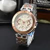 ساعات المعصم للرجال 2023 New Mens Watches All Dial Work Work Quartz Watch عالية الجودة أعلى العلامة التجارية الفاخرة الكرونوغراف على مدار الساعة حزام الصلب