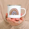 Mugs Love Rainbow Animal Print Creative Enamel Cups Coffee Tea Drinks Dessert Breakfast Milk Cup Cute Mugs Handle Drinkware Best Gift R230713