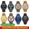 Uhrenarmbänder, 20 mm, mattiertes Echtlederarmband, geeignet für Omega MoonSwatch, Schnellverschluss, modisches, wasserdichtes Sportzubehör 230712