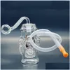 Rury palenia Glass Burner Bong Bong Pyrex Gruba przezroczysta rura Małe platformy Bubbler Mini DAB dla Hookahs Drop dostarczenie domu ogród H dhnuy