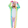 Rainbow Unicorn Costume onesies Pyjamas Kigurumi Jumpsuit hoodies vuxna halloween kostymer204g