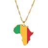 SOMESOOR Hiphop Afrika Karte Anhänger Halskette Schmuck Goldene Farbe Edelstahl Kette Ghana Nigeria Land Für Frauen Geschenke L230704