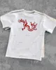 Koszulki męskie American retro street foam dragon Tshirt z krótkim rękawem męski letni trend prosty luźny oryginalny styl 230711