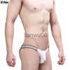 Underpants Sexy Gay Underwear Men Briefs Short Hollow Back Modal Underpants Breathable U Convex Pouch Low Waist Panties Cueca calzoncillos J230713