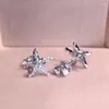 Boucles d'oreilles IHUES mignon étoile de mer pour les femmes tempérament exquis Zircon mode bijoux filles fête cadeau