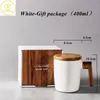 Gobelets cadeau paquet manche en bois avec couvercle tasse à café amoureux tasses à café tasse à café en céramique tasse ensemble tasse à café en bois 230712