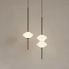 Pendant Lamps Modern White Glass LED Lamp Bedroom Foyer Kitchen Dining Room Lighting Fixtures Gold Black Metal Wire Adjustable