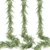 Fleurs décoratives 180 cm eucalyptus vigne plantes artificielles rotin vert feuille lierre tenture murale guirlande pour la maison décorations de fête de mariage