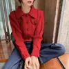 Malhas femininas 2023 outono chique cardigã feminino curto suéter casacos vermelho bege vintage cardigans malha jumper coreano pull sweet