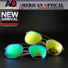 サングラスフレームパイロットサングラスメンズトップ品質のブランドデザイナーAOサングラス55mm for Male American Army Military Optical Glass Lens QF556 230712