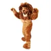 Haute qualité Lion mascotte Costume taille adulte courageux Lion dessin animé Costume fête déguisement usine directe 289E