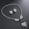 Necklace Earrings Set Fashion Earring European And American Chain Micro Wedding Bridal Party Jewelry