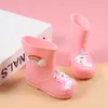 Four Seasons Infants Rainboots Children Boots For Girls Boys Cartoon Unicorn Rain Shoes Kids Waterproof Shoes L230620