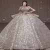 2023 Dubai Luxury A Line Wedding Dresses Sequined Plus Size Chapel Train Sweetheart Vestido de Novia Appliqued Bridal Wedding Gown293D