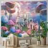 Tapestries Moon starry sky home decoration art large tapestry mushroom psychedelic scene bohemian decoration bed sheet sofa blanket R230713