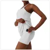 LL Tennis Gevoerde Jurk Yoga Outfit Oefening Borst Pad Binnen Shorts Jurken Golf Gym Slip Fitness Vrouwen Tennis Zakken Jurk ll88553