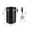 Förvaringsflaskor 1,5 l/1,8 l rostfritt stål kaffebönor förseglad burk Lufttät behållare med skopa tank