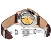 Montres-bracelets LIGE Hommes Montres Automatique Mécanique Montre Sport Horloge En Cuir Casual Affaires Rétro Montre-Bracelet Relojes Hombre 230712