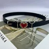 Cinture Y2k Cintura con design a cuore rosso per donna Abito e pantaloni alla moda da donna versatili casual coreani