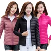 Trenchs pour femmes hiver doudoune Parkas femmes coréennes courtes mode Slim Fit Ultra-mince coton manteau femme grande taille couleur unie