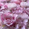 Dekorative Blumen TONGFENG Rosa 8 Stück/Lot Fleurs Kunstseide Rose Pfingstrose 3D-Blume Wandpaneel Läufer Hochzeit Party Hintergrund Dekoration