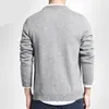 Camisolas Masculinas Caxemira Algodão Misturado Malha Camisola Masculina Pulôver 2023 Outono Inverno Roupas Simples Casual Negócios Básico Quente Homem Jumper