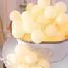 سلاسل 3M 20 LED Cotton Ball Garlands String Fairy Lights Decord Tree Decor