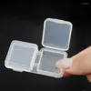 Jewelry Pouches 10Pcs Mini Storage Box Transparent Square Plastic Earrings Packaging Small Organizer