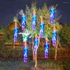 Strings LED Meteor Shower Rain String Lights Waterdicht Tuin Solar Icicle Light Kerstboom Firecracker Fairy Holiday Party
