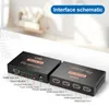 4KX2K HDMI Splitter 1x4 1x2 Video Distributore HDMI 1 in 4 Out 1080p HDMI Switcher Duplicate Schermate Amplificatore per i proiettori DVD HDTV