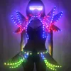 Outros artigos para festas de eventos Full Color LED Costumes Colorful light RGB Women Skirt DJ Bar Wears Led Ballroom Dance Bra Programming Sexy Dress 230712