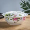 Bols en céramique bassin à soupe de légumes de grande taille ménage chinois bol en porcelaine d'os de haute qualité avec couvercle Pot vaisselle