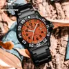 Addies plongée hommes mode montre décontractée calendrier affichage 50 m étanche Tube lumineux montre cadran Orange lunette tournante montre à Quartz