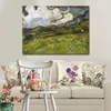 Fine Art Canvas Painten Field Field za szpitalem Saint-Paul z Ręcznie wykonanym Vincent Van Gogh Decor Home Decor