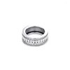 Klusterringar Äkta 925 Sterling Silver Forever Signatur Ring Förlovning Bröllopsdeklaration Smycken För Kvinnor Anillos Partihandel