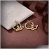 Stud Mode Designer Marke Ohrring für Frau Brief Vivian Diamant Perle Gold Hoop Earing Westwood Frauen Trend Ohrringe 78 Drop Del Dhyod