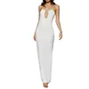 Casual Dresses Women s Sexig backless cocktail aftonklänning Sommaren Cami Low Cut Open Back Formal BodyCon Maxi Tight Party