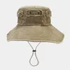 Chapéus de aba larga chapéu portátil pesca com corda à prova de vento respirável guarda-sol para todos os jogos surpresa presente drop