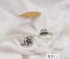 Cluster Rings Product National Standard S990 Pure Silver Rose Flower Sterling Retro Matte Personality Anel masculino e feminino aberto