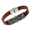 Stilvolle Echtes Leder Manschette Armbänder Für Männer Frauen Männlich Armband Kreuz Armband männer Armreif Schmuck Weihnachten Geschenke