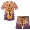 Männer Trainingsanzüge Sommer Gitarre Muster Sets T Shirts Shorts Zwei Stücke Casual Trainingsanzug Lustige Sportkleidung Board