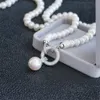 Pendant Necklaces YKNRBPH 2023 Nwest Real Freshwater Pearl Necklace For Women Elegant Micro inlaid Zircon Detached Sweater Chain Fine Jewelry Gift 230712