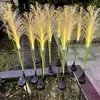 Solar Garden Lights Lysande Reed Powered Flower Light Utomhus Dekorativ Jul För Yard Gräsmatta